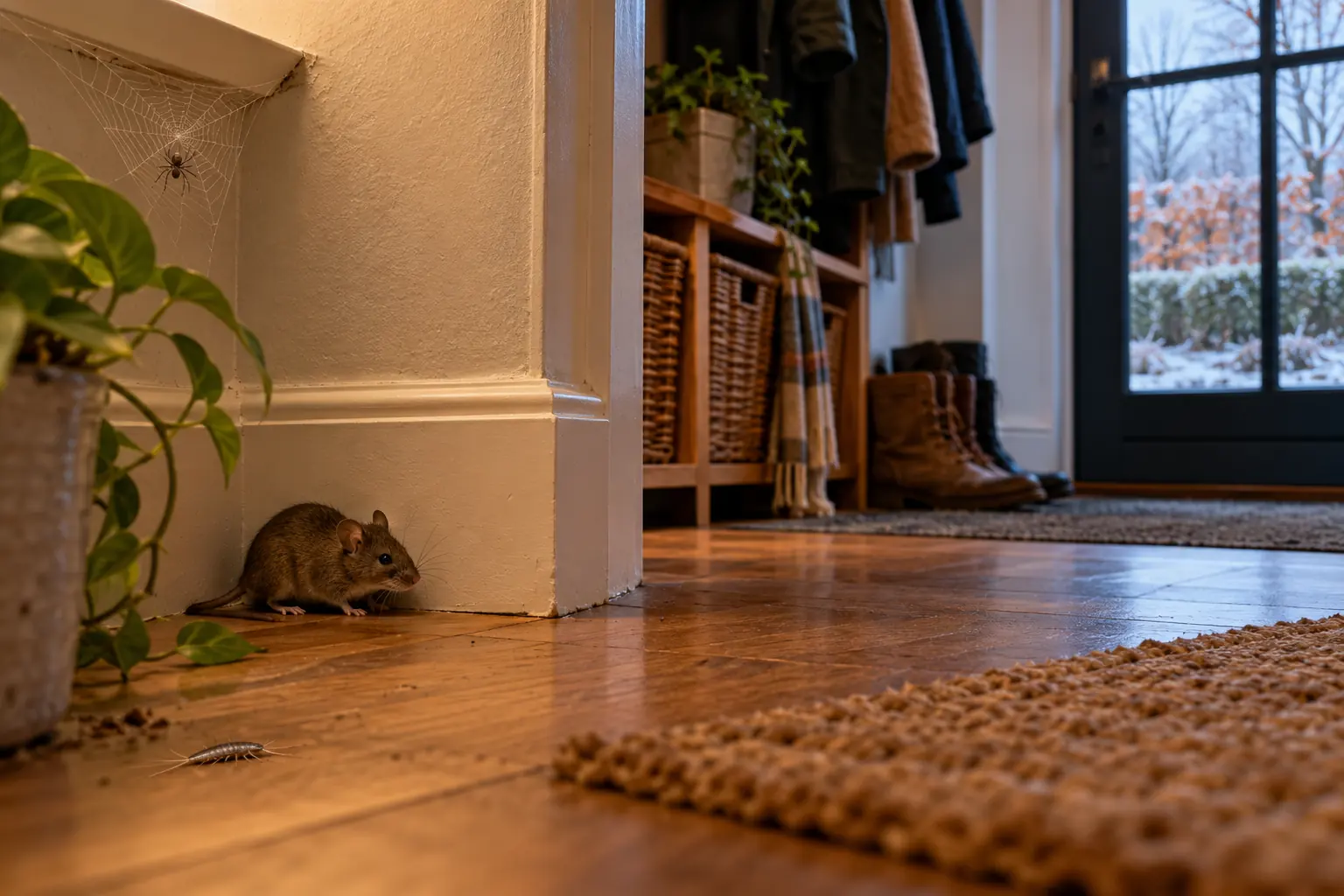 Muizen en ander ongedierte zoeken beschutting in huis tijdens koud weer